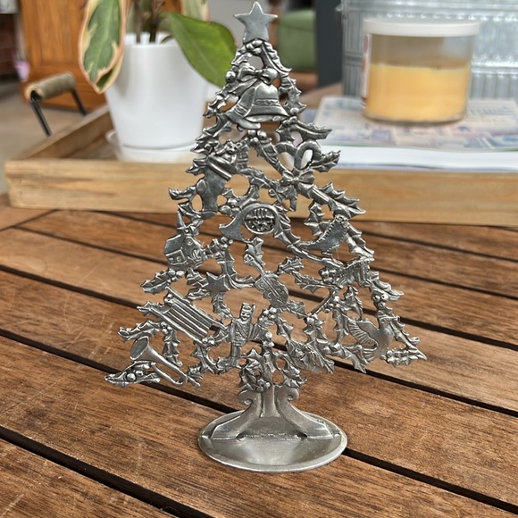 Vintage Seagull Pewter Standing Christmas Tree Decoration - Picture 2 of 4